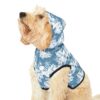 Dog Hoodie Sky Blue Hibiscus Pattern - Image 9