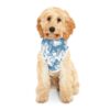 Dog Hoodie Sky Blue Hibiscus Pattern - Image 2
