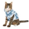 Dog Hoodie Sky Blue Hibiscus Pattern - Image 6