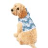 Dog Hoodie Sky Blue Hibiscus Pattern